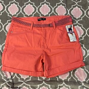 RIDERS BY LEE Peach Mid-Rise Shorts